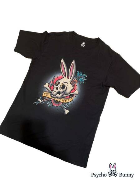 Psycho Bunny（サイコバニー ）TATOOプリント　半袖Tシャツ　希少　Sサイズ 日本製　ラルフローレン