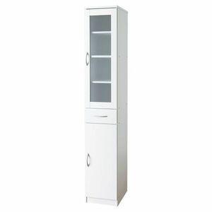 法人様限定 新品　キッチンキャビネット　ISK-1830　キャビネット ホワイト W300 D395 H1780 キッチン収納棚