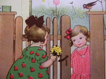 アンティーク　古いポストカード・絵葉書 　* 小鳥たちがお出迎え * F. Baumgarten 1928年消印_画像2