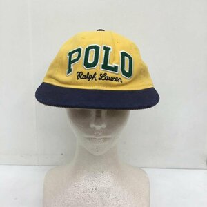 POLO RALPH LAUREN 表記無し ポロラルフローレン 帽子 キャップ 6パネル ロゴ キャップ タグ付 Cap 黄 / イエロー / 10106050