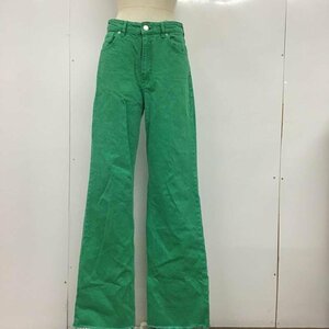 ZARA 表記無し ザラ パンツ デニム、ジーンズ 6045 011 500 カラーデニム ワイド USA6 EU39 緑 / グリーン / 10107152