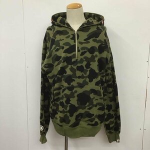 A BATHING APE 表記無し アベイシングエイプ パーカー 長袖 001PPD801011X ハーフジップ カモ シャーク 3XL 裏起毛 10107419