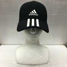 adidas 表記無し アディダス 帽子 キャップ FK0894 ベースボール 3ストライプス Cap 黒 / ブラック / X 白 / ホワイト / 10107886_画像1