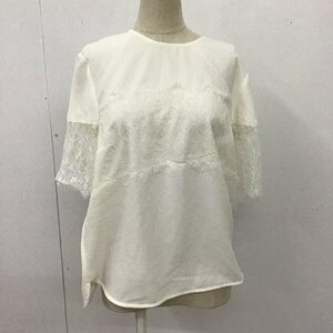 ZARA M ザラ カットソー 半袖 4437 052 251 袖レース Cut and Sewn 白 / ホワイト / 10108325