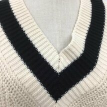 jouetie M ジュエティ ニット、セーター 長袖 082160300601-02 ラインニット Vネック Knit Sweater 10108277_画像3