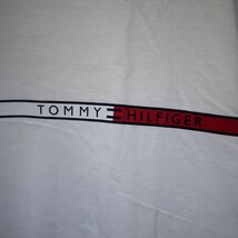 新品 トミーヒルフィガー 刺繍フラッグロゴ 長袖Tシャツ (XL) ホワイト ロンT カットソー TOMMY HILFIGER USAモデル /aa96_画像3