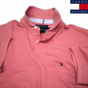  новый товар Tommy Hilfiger вышивка Logo стрейч рубашка-поло (XXL) розовый серия Golf тоже!TOMMY HILFIGER USA модель /aa124