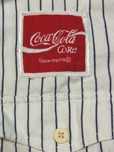 ＣＯＣＡ・ＣＯＬＡ　コカ・コーラ　コーラシャツ　Ｌサイズ　ストライプ　刺繍ワッペン_画像4