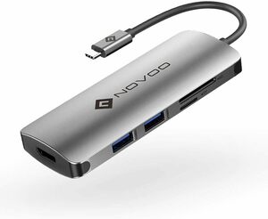 NOVOO USB C ハブ 6 in 1アルミニウム PD対応