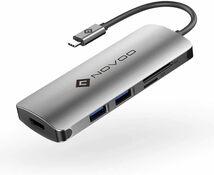 NOVOO USB C ハブ 6 in 1アルミニウム PD対応_画像1