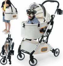 ペットカート 犬 バギー カート:小型犬 中型犬 犬用 猫 多頭 耐荷重30Kg_画像1