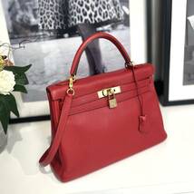 29763 HERMES エルメス ケリー32 トリヨンクレマンス レッド 新型金具_画像1