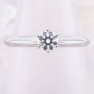 32359 ★Tiffany&Co.★ ソリテール ダイヤリング 婚約指輪 0.211ct Pt950