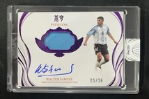 貴重　ワルテル・サムエル　WALTER SAMUEL 2022 FANSMALL ARGENTINA on card AUTO 直筆サインカード 36枚限定-012_画像1