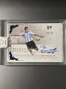 貴重　マキシ・ロドリゲス　Maxi Rodrguez 2022 FANSMALL ARGENTINA on card AUTO 25枚限定-003