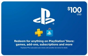 【実績多数】PSN ギフトカード $100ドル ($50×2) 未使用 プレイステーション ストア ネットワーク アメリカ ギフトコード USA