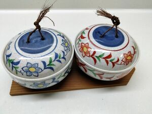 美濃焼　幸泉窯　蓋付き小鉢２個組