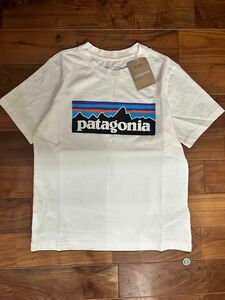 パタゴニア　キッズ・P-6 ロゴ・Tシャツ