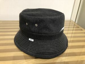 【04(XL)】WTAPS BUKET01 ブラックデニムハット バケット ダブルタップス