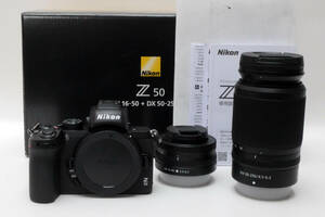 ニコン NIKON Z 50 ダブルズームレンズキット 美品　純正レンズフード付き 保障残有り