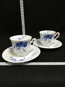 CS393.Noritake ノリタケ　スタジオコレクション カップ ソーサー ティーカップ コーヒーカップ 花柄 洋食器 ペア/60