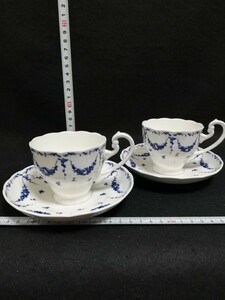 CS3103.【未使用】 Noritake ノリタケ　クラフトーン カップ ソーサー 花柄 ティーカップ 洋食器 コーヒーカップ　2客/60