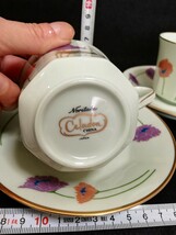 CS3134. 【未使用】Noritake ノリタケ　Celdan カップ ソーサー 花柄 ティーカップ 金彩 2客/60_画像4