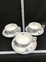 CS3243.Noritake ノリタケ クラフトーン　カップ ソーサー コーヒーカップ ティーカップ 花柄 洋食器　3客/80_画像2