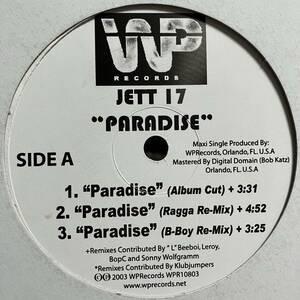 【激レア】JETT17 / PARADISE R&B Re-Mix Ragga B-Boy Klubjumpers JETT 17