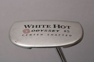 【良品】オデッセイ パター ODYSSEY WHITE HOT #5 CENTER SHAFTED《33.75インチ》スチール シャフト美品 ヘッドカバー ゴルフ ＃120※G941