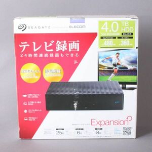 未開封 ELECOM エレコム 外付けハードディスク 4.0TBHDD SGD-JNZ040UBK テレビ パソコン TV PC Expansion ブラック #60※588/k.e