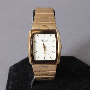 良品 WESTAR ウェスター 腕時計 稼働 18KGOLD 54g メンズ 7533GPN ゴールド クォーツ ウォッチ ホワイト文字盤 ブランド #N※696の画像1