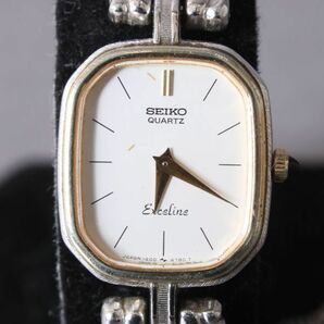 良品 SEIKO セイコー Exceline 腕時計 稼働 メンズ 1400-7600 クォーツ ウォッチ ホワイト文字盤 エクセリーヌ ブランド #N※692の画像2