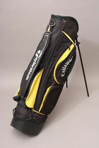 【良品】Callaway キャロウェイ キャディバッグ《9型》スタンド 7分割 軽量 ブラック系 ショルダー 外観美品 ゴルフバッグ ＃160※G033