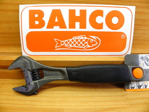 BAHCO バーコ モンキーレンチ *9071 中型 208mm ブラック黒 ソフトハンドル ゴムグリップ 