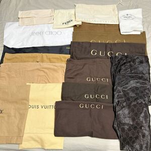 保存袋 GUCCI グッチ布袋 LOUISVUITTON ルイヴィトン PRADA プラダブランド巾着袋ジミーチュウFENDIブランド袋バック保存袋　