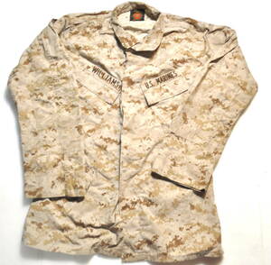 米軍放出品 実物 USMC 米海兵隊 MARPAT マーパット デジタル デザート迷彩 ジャケット S/L BDU 上着 RECON MARSOC jacket combat