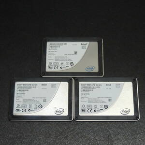 【3台まとめ売り/検品済み】INTEL SSD 80GB SSDSA2CW080G3 / SSDSA2M080G2GC (使用時間：11h/441h/755h) 管理:f-65