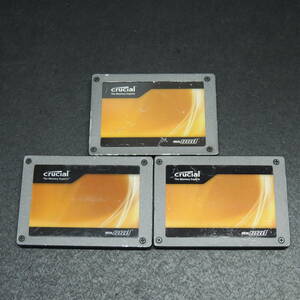 【3台まとめ売り/検品済み】crucial SSD C300 64GB CTFDDAC064MAG-1G1 (使用時間：4231h/10616h/14906h) 管理:s-03