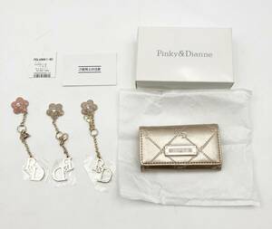 7700804-10【未使用品】PINKY＆DIANNE/5連キーケース/ゴールド/ピンキー＆ダイアン/キーケース/花/鞄チャーム/キーホルダー/キーリング/P&D