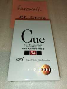 TDK Cue 54 HIGH POSITION TYPEⅡ 未開封 カセットテープ １巻 ハイポジション 往復54分 日本製 CUE-WK54