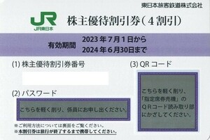 番号通知即決！JR東日本　株主優待割引券　株主優待券　４割引　1枚/2枚/3枚/4枚/5枚/6枚/7枚/8枚/9枚