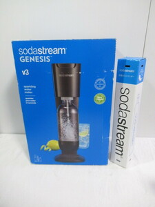 ■使用期間少■SodaStream/ソーダストリーム　GENESIS/ジェネシス　未使用炭酸ガス1本付