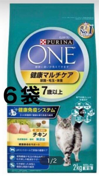 ピュリナワン キャット 健康マルチケア チキン 2kg 6袋