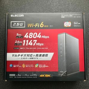 エレコム Wi-Fi6 ルーター 無線LAN AX6000 4804+1147Mbps IPv6 (IPoE) 有線2.5G