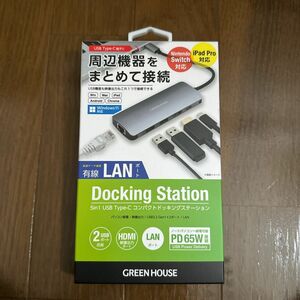 新品 GREEN HOUSE GH-MHC5A-SV USB Type-C ドッキングステーション 有線LANポート付 シルバー