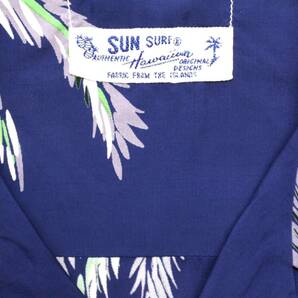 YHL68東洋Sヤシの木 パームツリー デューク・カハナモクDUKE'S PALM TREE長袖 アロハシャツSUNSURFサンサーフSS25448の画像5