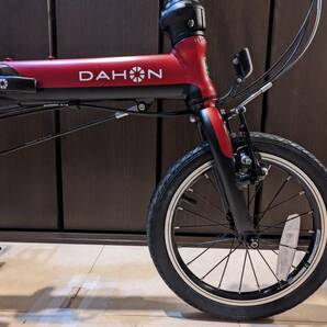 Dahon K3 レッド マット ブラック 14インチ 軽量 折りたたみ 自転車 アルミ 3速 トップ 9-53T ダホン ミニベロ 折り畳み 折畳 輪行 赤の画像6