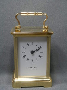  TIFFANY&Co./ティファニー 置時計　クォーツ　ゴールド　ドイツ製