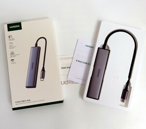 【1円スタート】UGREEN USB Cハブ 4ポート拡張 USB 3.0 USB-C+2 USB-Aポート 1円 TER01_1090